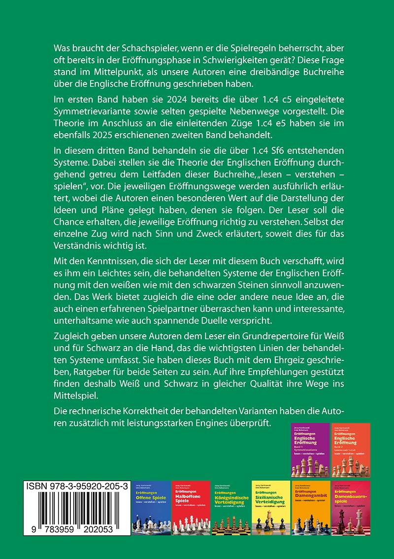 Konikowski/Bekemann: Eröffnungen - Englische Eröffnung, Band 3 (Systeme nach 1.c4 Sf6)