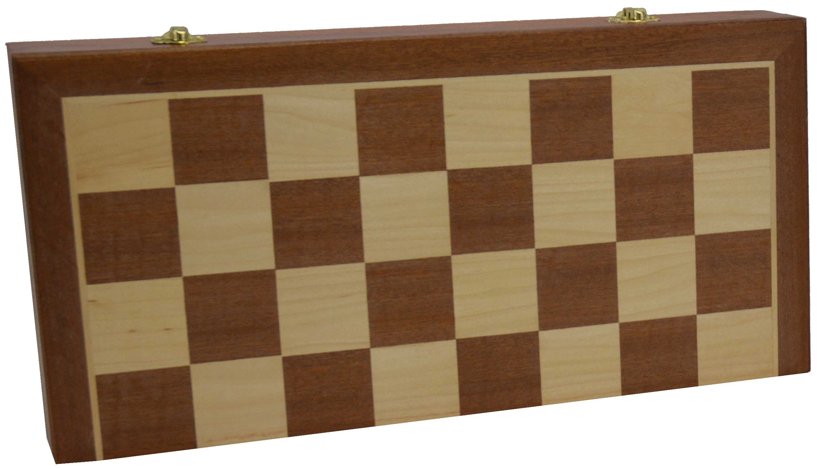 Schach-Kassette Holz faltbar 40 cm