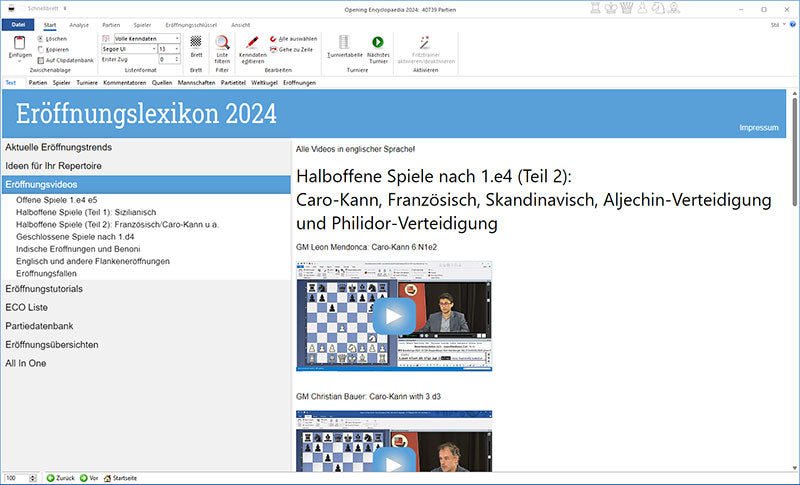 Update Eröffnungslexikon 2024