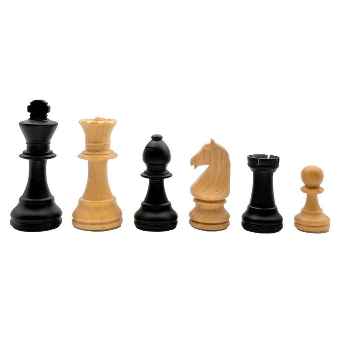 "Schwarz-Deluxe" Schachfiguren aus Holz Staunton Europe Nr.3 - glänzend oder matt
