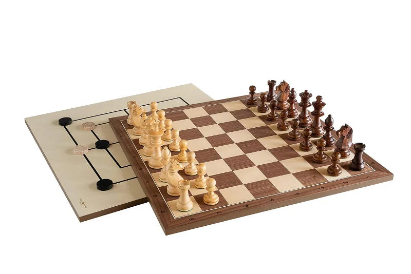 Schach/Dame und Mühle Set