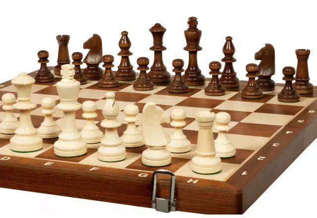 Large wooden travel chess 45 x 45 cm