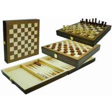 Schach-Dame-Backgammon 29x29cm