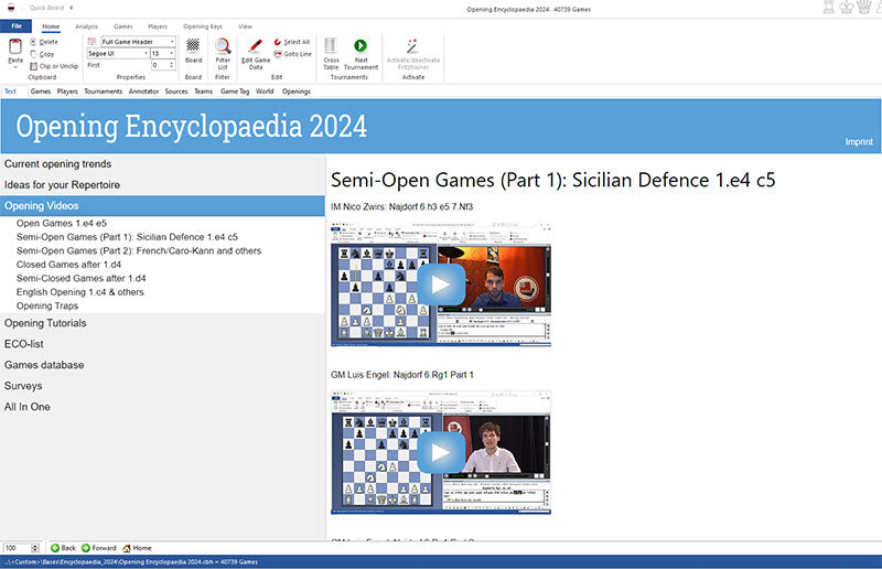 Opening Encyclopaedia 2024 - Upgrade from 2023 Edition
