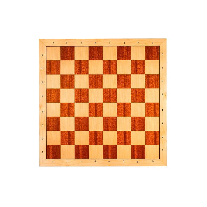 Hochwertiges Schachset aus Holz: Brett mit Notation, Feldergröße 50mm & Figuren Staunton Nr. 5