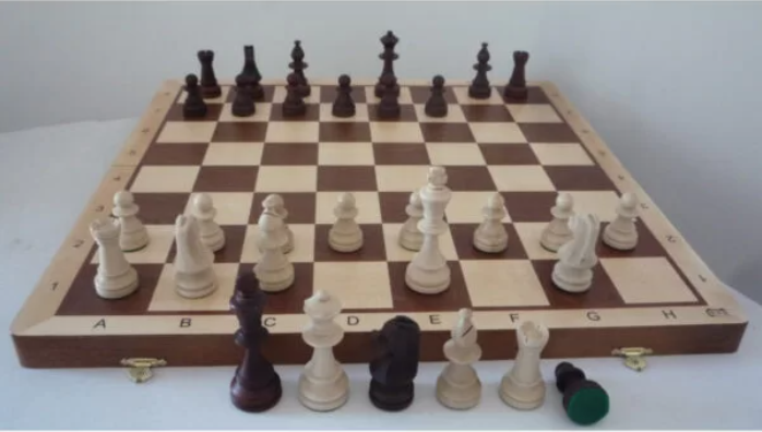 Folding wooden chessboard