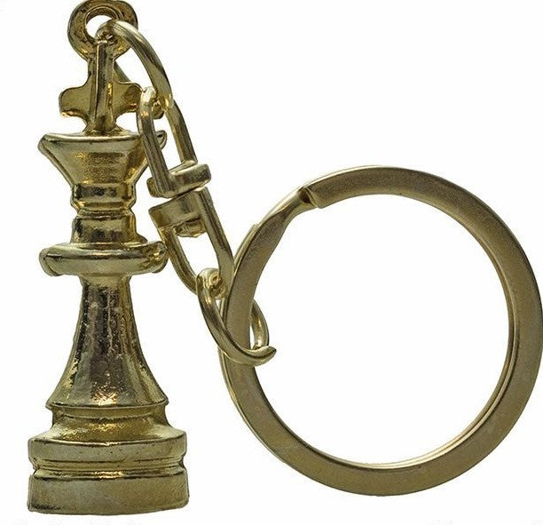 Schlüsselanhänger mit einer Schachfigur aus Metall