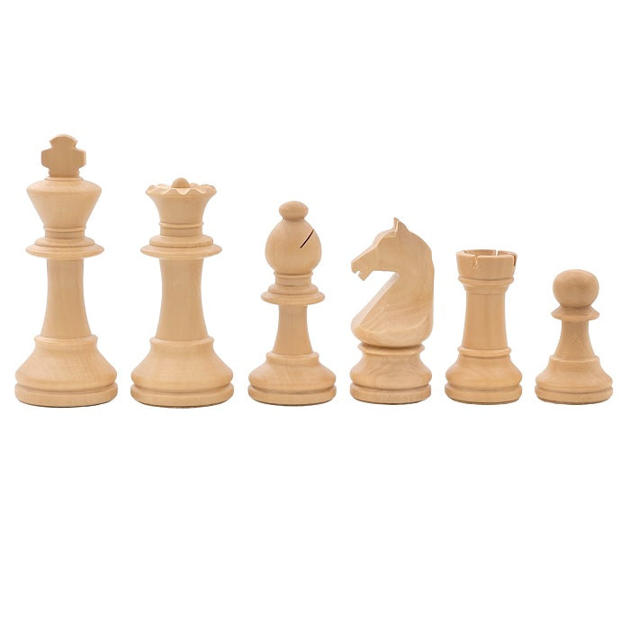 High-quality wooden chess set: board with notation, field size 50mm &amp; Staunton No. 5 figures